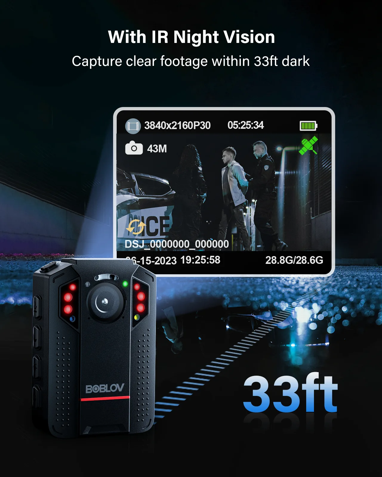 Boblov KJ21 4K body camera image 2